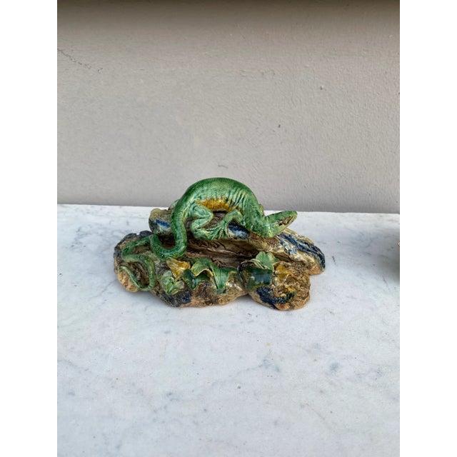 Rare Majolica Palissy Lizard Joseph Landais Circa 1860 For Sale - Image 11 of 11