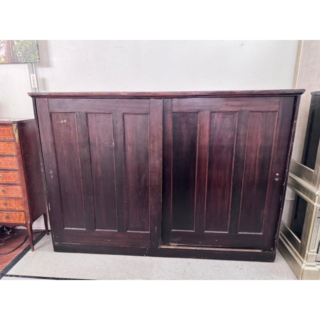 Antique Mailroom Eighty Cubbies With Sliding Doors | Chairish
