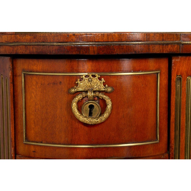 Baltic Neoclassical Mahogany Kidney-Form Writing Desk Bureau Plat Ca. 1880 For Sale - Image 13 of 18
