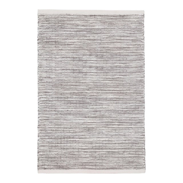 Dash & Albert by Annie Selke Tideline Grey Indoor/Outdoor Rug, 7' 6" x 9' 6" For Sale