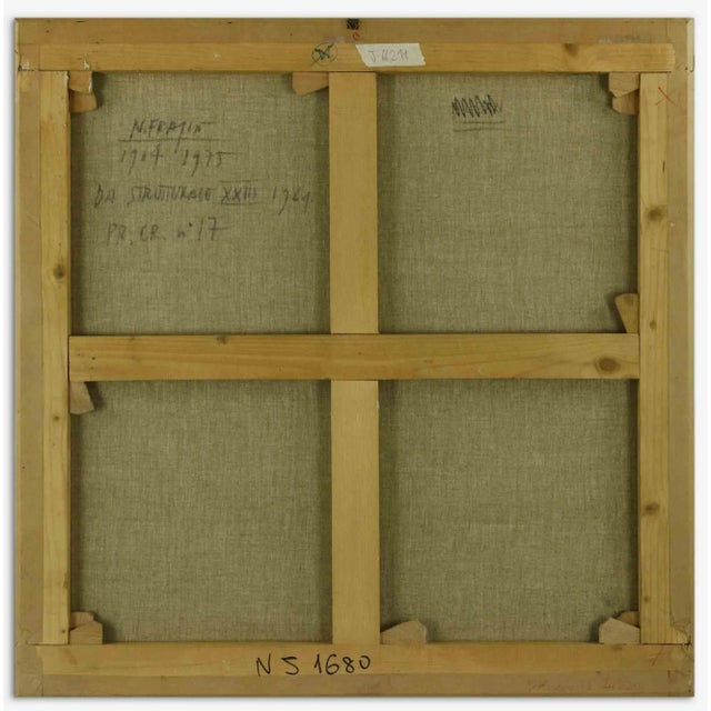 Modern Nato Frascà, Structure XXIII, 1964, Acrylic on Canvas For Sale - Image 3 of 4