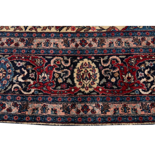 1920s Classic Handmade Antique Persian Tabriz Wool Rug With Allover Design For Sale In New York - Image 6 of 7