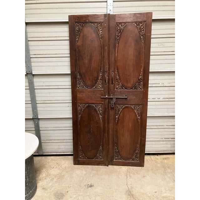 Solid Wood Door Panels, Decorative Oval Raised Medallion For Sale - Image 4 of 12