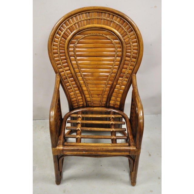 Late 20th Century Pair Vintage Hollywood Regency Boho Chic Bentwood