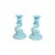 Mid-Century Modern Turquoise Blue Candle Stick Holders (Set of 2) For Sale - Image 3 of 5