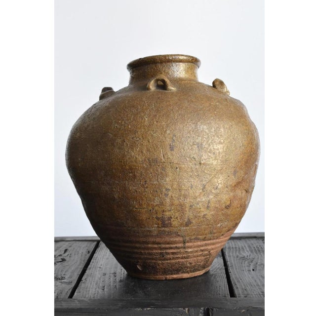 Asian Antique Antique Japanese Pottery Jar For Sale - Image 3 of 5