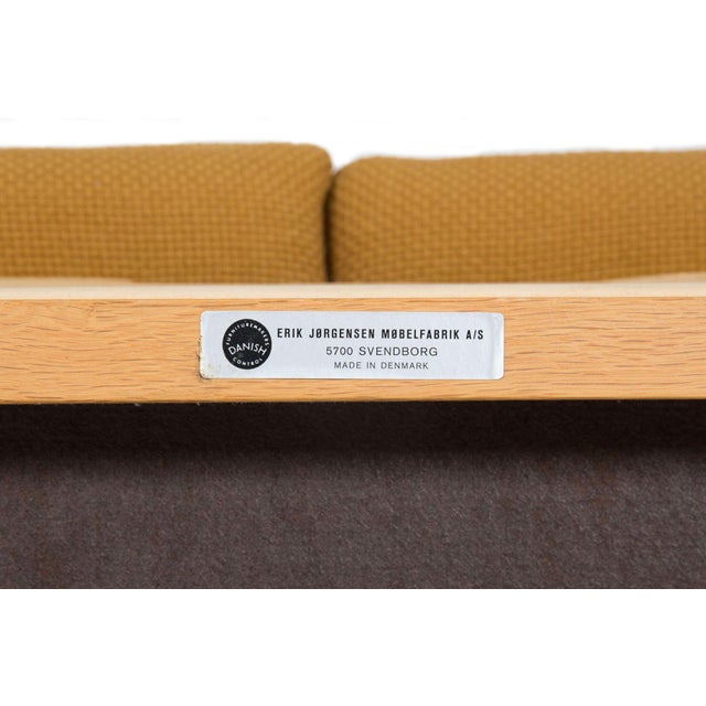 Vintage Danish Modern Oak, Tweed and Leather Ej315 Sofa by Erik Jørgensen For Sale - Image 11 of 18