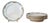 French Late 19th Century Sarreguemines Asparagus Plates with Shell Shaped Hole For Sale