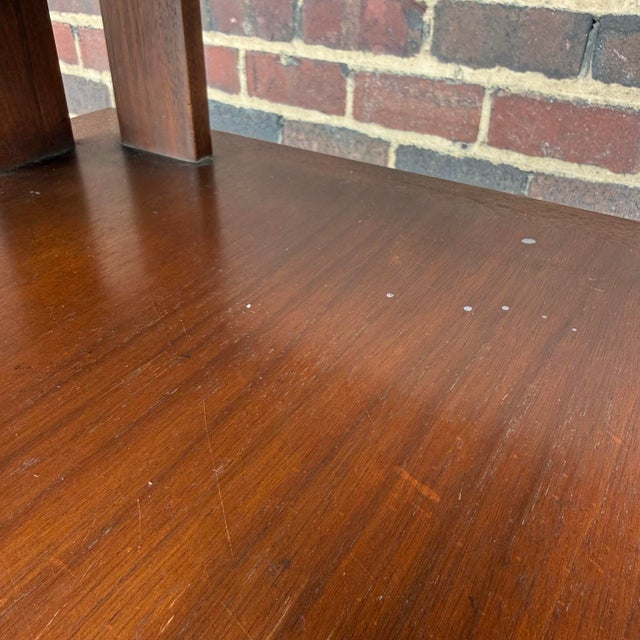 Wood American of Martinsville Two-Tiered Wood Corner Table For Sale - Image 7 of 12