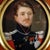 Antique Louis-Philippe era French miniature portrait painting of a man in a military uniform with a high collar, epaulets,...