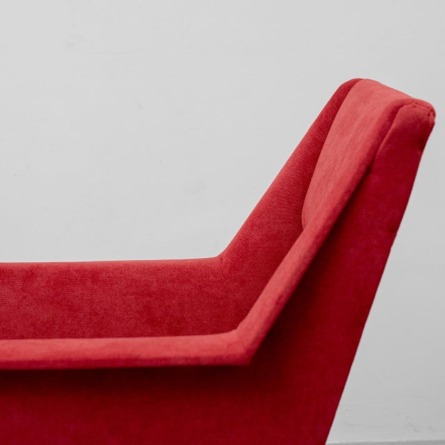 Red Vintage Lounge Chairs in Red Fabric by Gigi Radice, 1960s, Set of 2 For Sale - Image 8 of 11