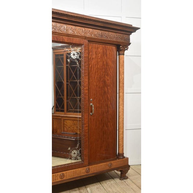 Antique Four-Door Mahogany Wardrobe, 1800s For Sale - Image 13 of 18