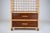 Mid-Century Modern 1970's Vintage Coastal Pagoda Bamboo Etagere Bookcase With Glass Shelves and Drawers For Sale - Image 3 of 15