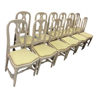 Late 19th Century Vintage Set of 12 Swedish Ikea Dining Chairs For Sale