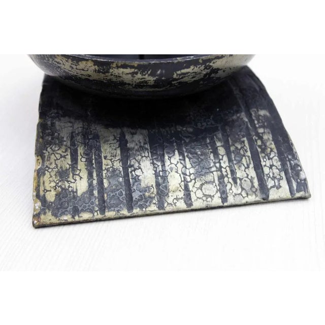 Brutalist Iron Candleholder, 1970s For Sale - Image 6 of 11