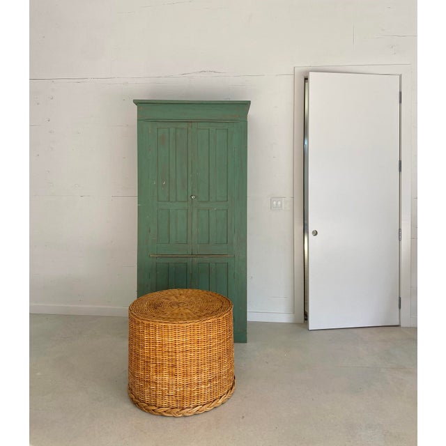 Bielecky Brothers-Style Braided Rattan Round Drum Table, 1980s (Hong Kong) For Sale - Image 10 of 18
