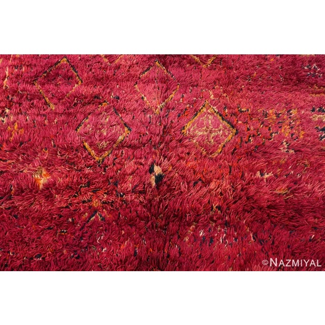 Nazmiyal Collection Vintage Folk Art Purple Moroccan Rug For Sale In New York - Image 6 of 7