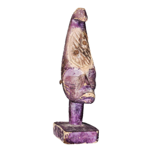 Mid 20th Century Papua New Guinea Yina Spirit Figure in Purple Pigment