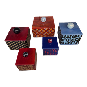 Collection of Art Glass Boxes