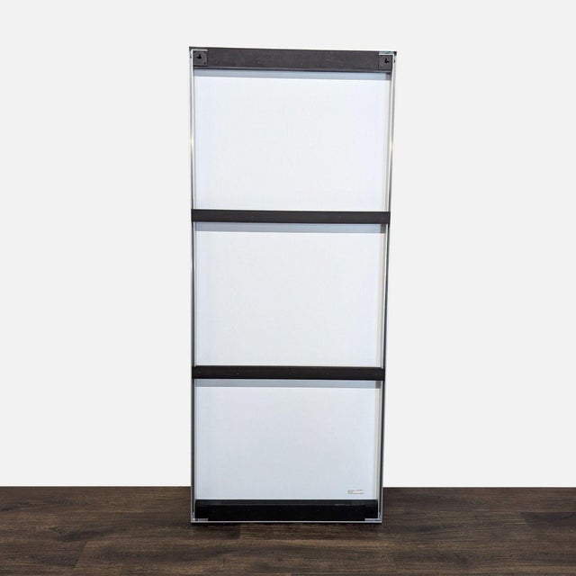 Metal frame. Brand: CB2. Original Price: $319. Dimensions (in): 32W x 3D x 76H.