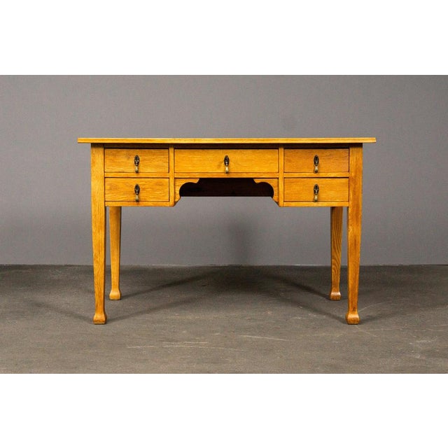 Item: Desk Period & Style: Art Nouveau - Early 20th Century Features: - Elegant and practical piece of furniture with...