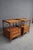 Pair of Ethan Allen bedside tables crafted in mahogany with raised gallery tops, open shelving, and two drawers each....