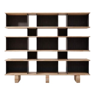 Nuage Shelving Unit in Wood and Aluminium by Charlotte Perriand for Cassina For Sale