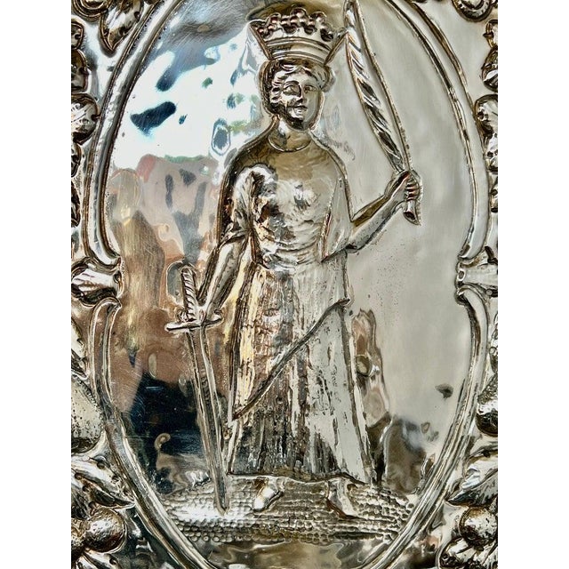 Metal Pair of AntiqueSilvered Figural Wall Sconces, Europe, 19th Century For Sale - Image 7 of 14