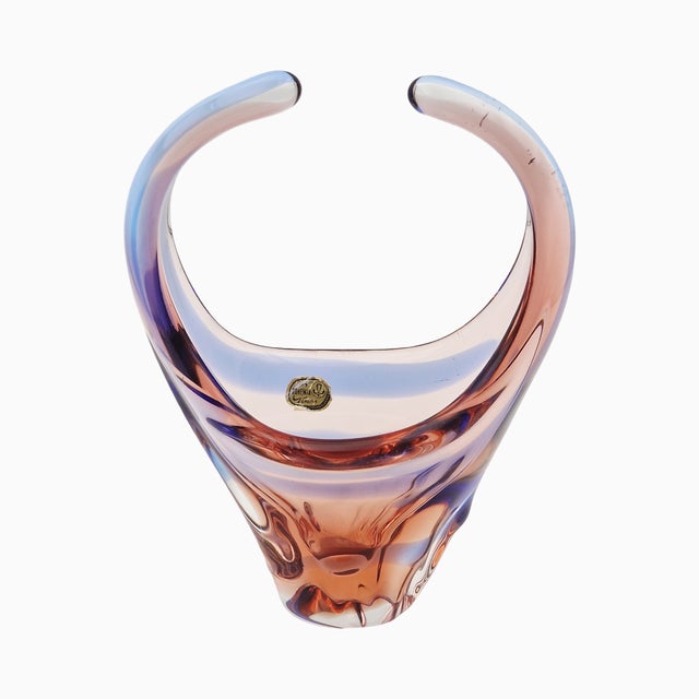 Mid-Century Modern Niagara Glass Bowl by Karel Zemek, Czechoslovakia, 1960s For Sale - Image 3 of 18