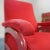 Red Fabric and Wood Reclining Lounge Chair, 1970s For Sale - Image 6 of 11