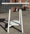 Vintage White Handpainted Mahogany Farmhouse Shabby Chic Two-Tier Side Table With Drawer For Sale - Image 11 of 12