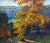 Exceptional, large scale fall landscape painting by well listed, New England artist Harriet Randall Lumis (1870-1953). Oil...