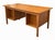 Mid Century Modern Danish Teak Desk W/ 5 Drawers Floating Top Office Desk For Sale - Image 9 of 10