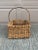 Wood Antique Early 20th Century American Splint Oak Gathering Basket For Sale - Image 7 of 9