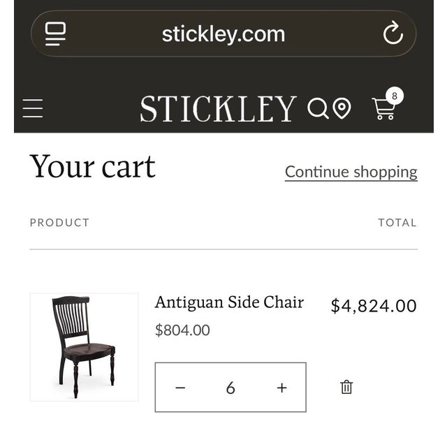 Stickley (Nichols and Stone) Antigua Table and Six Chairs With Two Leaves Set For Sale - Image 9 of 12