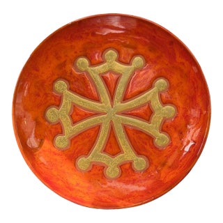 Ceramic Vallauris Wall Plate by Paul Azema, France, 1960–1970 For Sale