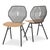 Eames Wood & Wire Chairs by Bend Goods, Pair For Sale - Image 4 of 8