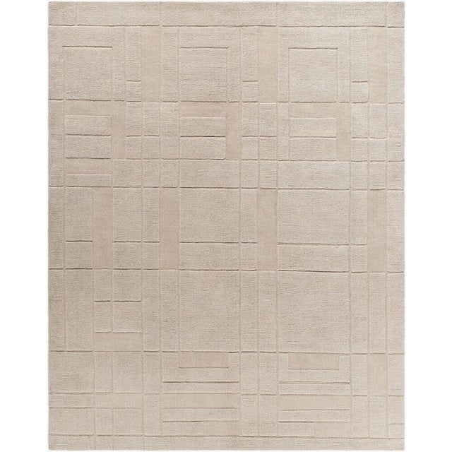 2020s Frank Lloyd Wright Foundation x SURYA Luxuries Handmade Rug Sandstone 8x10 For Sale - Image 5 of 5