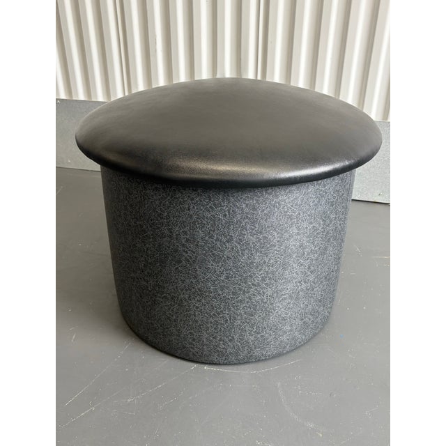 Late 20th Century Vintage Modern Upholstered Vinyl Mushroom Stool For Sale - Image 5 of 12