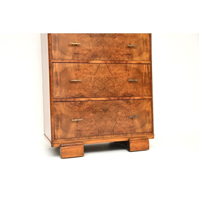 Art Deco Burr Walnut Chest of Drawers, 1930s For Sale - Image 10 of 12