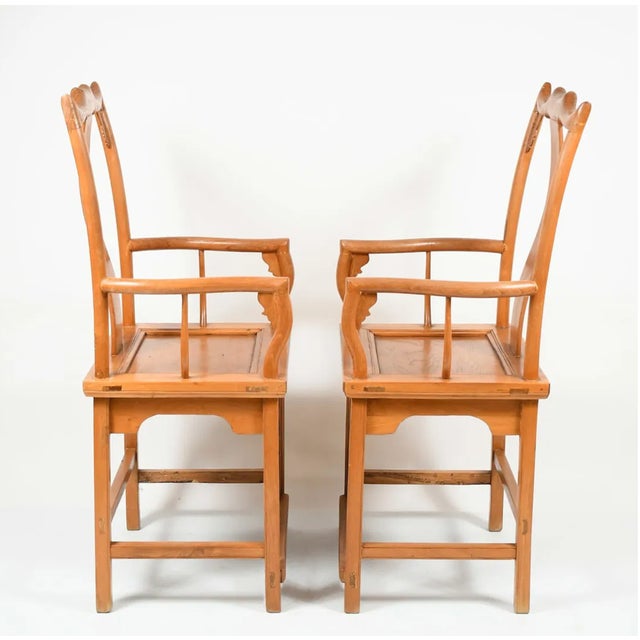 Two elegant carved wood chairs from the late Qing dynasty. Bought in Hong Kong in the 1980's on Hollywood Road, genuine...