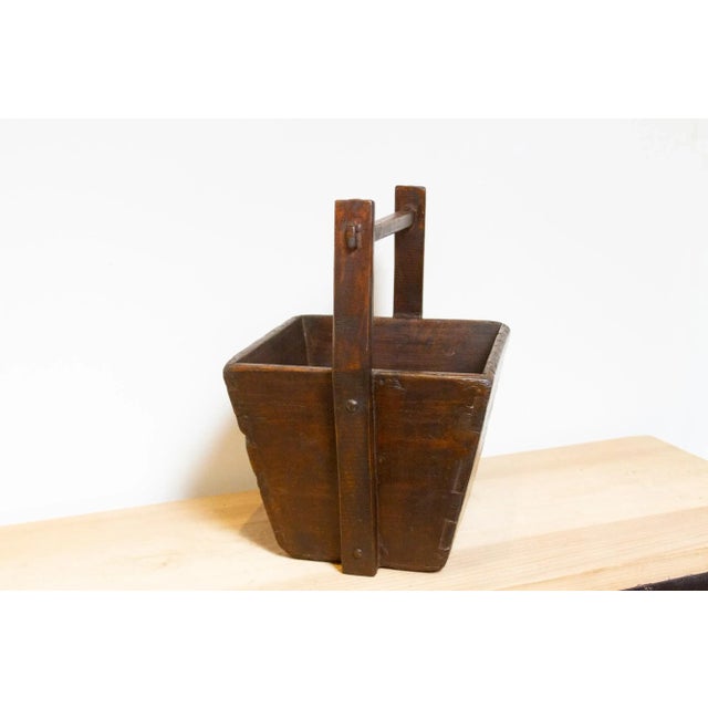 Antique Chinese Wooden Basket For Sale - Image 4 of 7