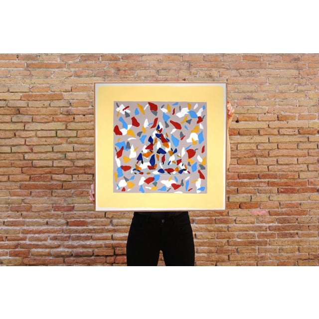 2022 "Hidden Shapes in Primary Colors" Abstract Acrylic Painting by Natalia Roman For Sale - Image 4 of 8