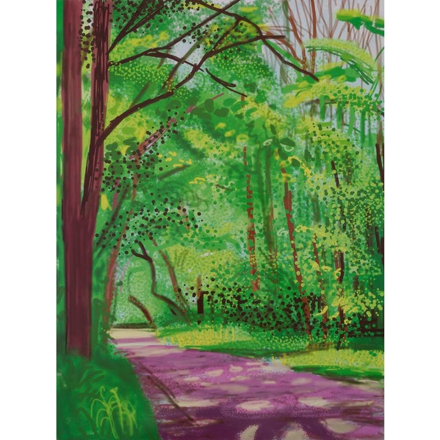 David Hockney (1937) Undergrowth Original color poster On glossy paper, 48 x 66 cm (approx. 19 x 26 inches) Excellent...