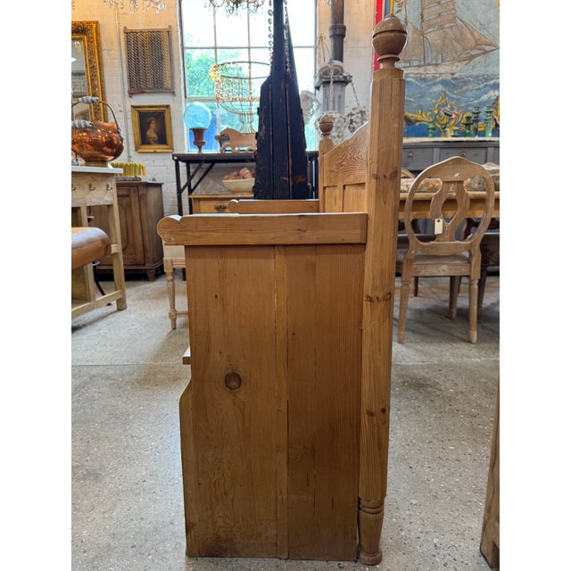 Wood 1920's English Pine Bench For Sale - Image 7 of 11