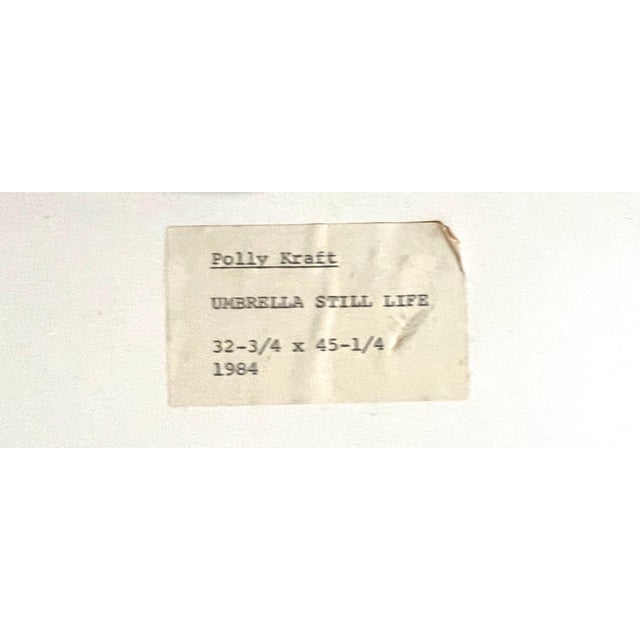 Polly Kraft, American Woman Artist Society Doyenne Polly Kraft Large Watercolor Painting, 1984 For Sale - Image 9 of 14