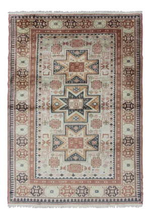 Vintage Turkish Medallion Rug With Tribal Medallion Design