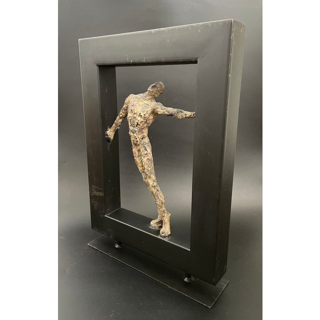 Brutalist Brutalist Framed Figure Sculpture by Austin Productions For Sale - Image 3 of 12