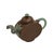 Chinese Zisha Clay Brown Jade Stone Handle Pewter Teapot Display Art For Sale - Image 4 of 11