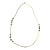 Vintage 1980's Chanel Gold Knot and Nacre Faux Pearl Link Necklace For Sale